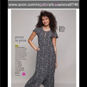 Floral Print Black Dress